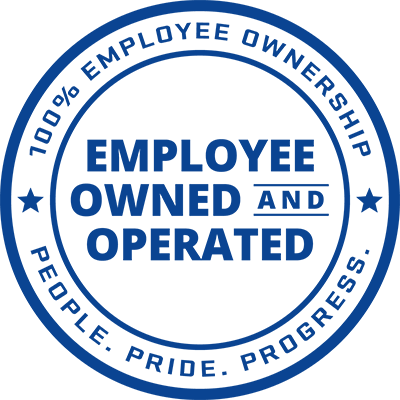 Employee Owned-Print Badge Simplified-Single Color-Blue-Transparent-400x400